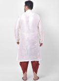Traditional White Indo Western For Men - 1
