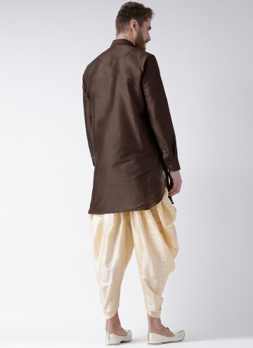 Simple Trendy Dupion Silk Dhoti Kurta For Men