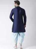 Modern Looking Blue Dhoti Kurta For Men - 2
