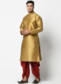 Modern Dhupion Silk Banarasi Dhoti Kurta For Men - 1