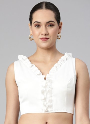 All White Readymade Blouse For Women