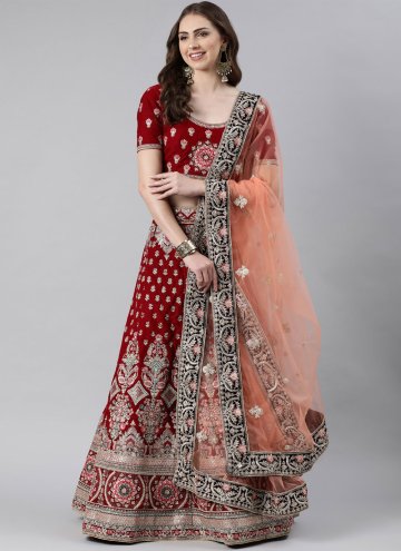 Peach Embroidered Dupatta For Punjab Suits