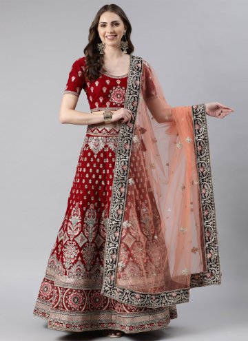 Peach Embroidered Dupatta For Punjab Suits