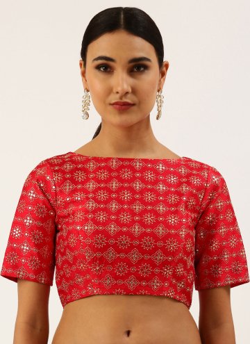 Ceremonial Embroidered Sequins Work Blouse For Women