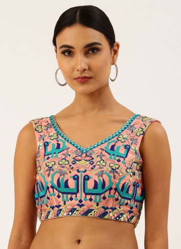 Pastel Embroidered Blouse For Women