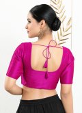 Hot Pink Art Silk Blouse For Women - 1