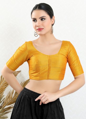 Alluring Yellow Art Silk Blouse For Women