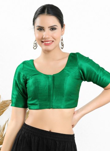 Traditional Green Art Silk Blouse For Women