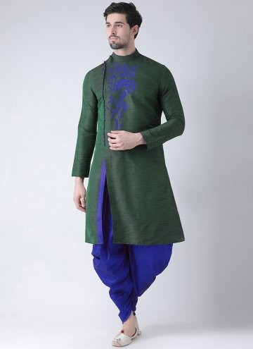 Classy Dupion Silk Embroidered Angarkha For Men