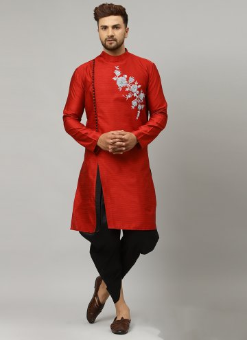 Eye Catching Dupion Silk Embroidered Angarkha For Men