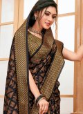 Adorable Black Cotton Silk Woven Contemporary Saree - 1
