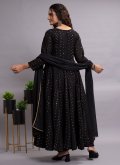 Adorable Black Georgette Embroidered Designer Salwar Kameez - 2