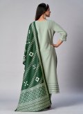 Adorable Green Cotton  Jacquard Work Designer Salwar Kameez - 2