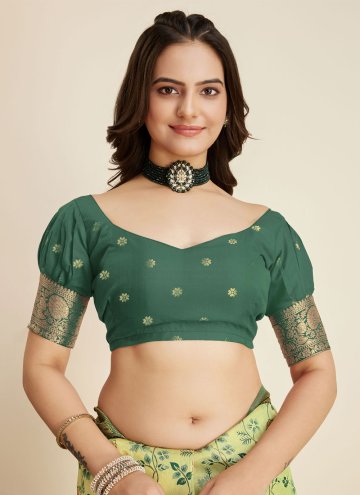 Adorable Green Kanjivaram Silk Woven Classic Designer Saree
