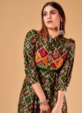 Adorable Green Rayon Printed Salwar Suit for Ceremonial - 2