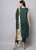 Adorable Green Silk Jacquard Work Salwar Suit for Ceremonial - 2