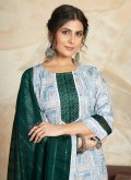 Adorable Multi Colour Blended Cotton Digital Print Trendy Salwar Suit - 1