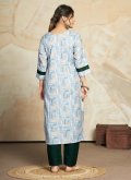 Adorable Multi Colour Blended Cotton Digital Print Trendy Salwar Suit - 2