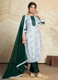 Adorable Multi Colour Blended Cotton Digital Print Trendy Salwar Suit - 3