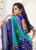 Adorable Multi Colour Silk Border Contemporary Saree for Festival - 1