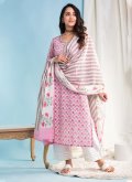 Alluring Designer Cotton  Rose Pink Trendy Salwar Suit - 2