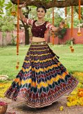 Alluring Digital Print Cotton  Multi Colour Lehenga Choli - 1