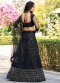 Alluring Embroidered Net Black Lehenga Choli - 1