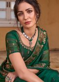 Alluring Green Art Silk Embroidered Trendy Saree - 1