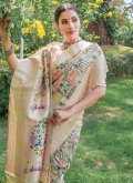 Alluring Green Cotton  Printed Classic Designer Saree - 3