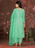Alluring Green Organza Hand Work Trendy Salwar Suit - 2