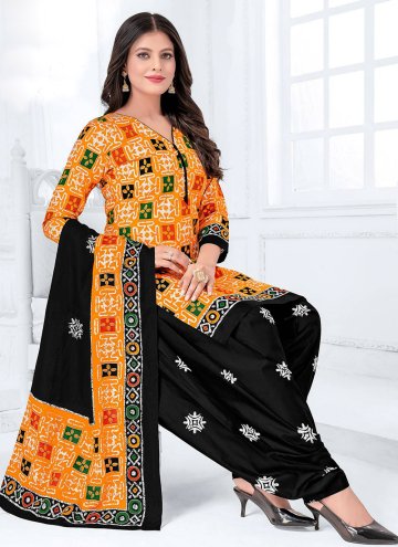 Alluring Multi Colour Cotton  Printed Designer Patiala Salwar Kameez for Casual