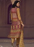 Alluring Multi Colour Muslin Digital Print Salwar Suit - 1