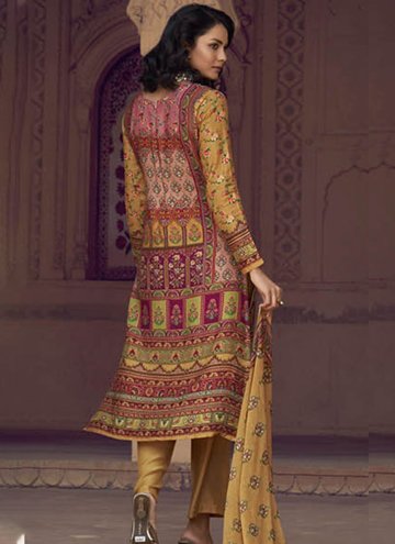 Alluring Multi Colour Muslin Digital Print Salwar Suit