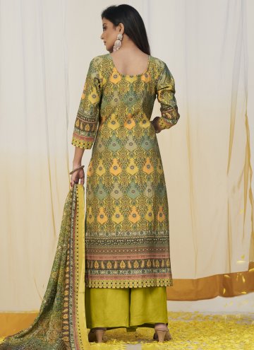 Alluring Multi Colour Muslin Digital Print Salwar Suit for Ceremonial