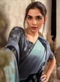 Alluring Multi Colour Satin Silk Designer Designer Saree for Ceremonial - 1