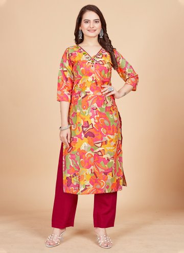 Alluring Multi Colour Viscose Embroidered Party We