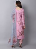 Alluring Pink Cotton  Digital Print Straight Salwar Suit - 2