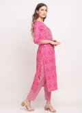 Alluring Pink Cotton  Gota Work Trendy Salwar Kameez for Ceremonial - 2