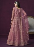 Alluring Pink Net Embroidered Anarkali Salwar Kameez - 2