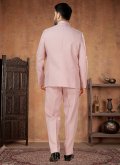 Alluring Pink Rayon Buttons Jodhpuri Suit - 1