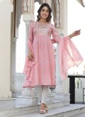 Alluring Pink Viscose Embroidered Salwar Suit - 3