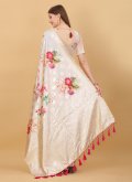Alluring Woven Silk Off White Classic Designer Saree - 3