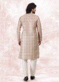 Alluring Yellow Banarasi Jacquard Fancy work Kurta Pyjama for Ceremonial - 2