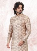 Alluring Yellow Banarasi Jacquard Fancy work Kurta Pyjama for Ceremonial - 3