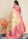 Alluring Yellow Banarasi Woven Classic Designer Saree - 2