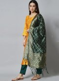 Alluring Yellow Cotton Silk Jacquard Work Salwar Suit for Festival - 2