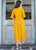 Alluring Yellow Rayon Embroidered Casual Kurti - 2