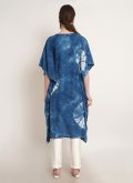 Amazing Blue Rayon Embroidered Designer Kurti for Ceremonial - 3