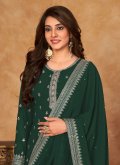Amazing Green Faux Georgette Embroidered Salwar Suit - 1