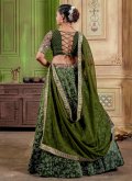 Amazing Green Silk Embroidered Readymade Lehenga Choli - 1